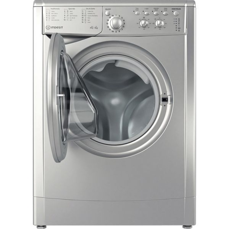 6/5KG EcoTime Washer Dryer | Indesit IWDC65125SUK | F-Rated Silver - Image 16