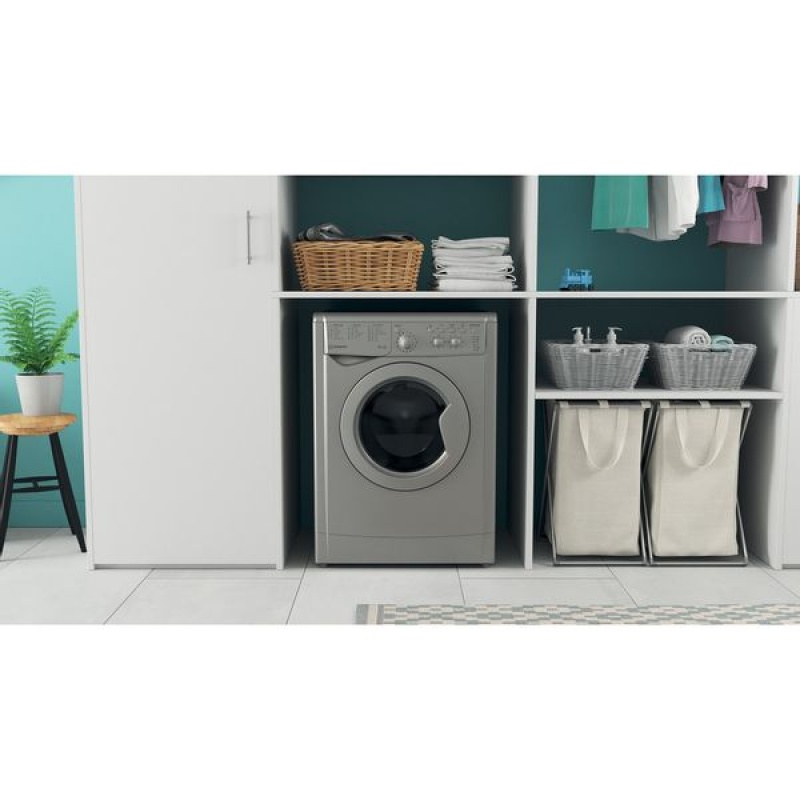 6/5KG EcoTime Washer Dryer | Indesit IWDC65125SUK | F-Rated Silver - Image 9