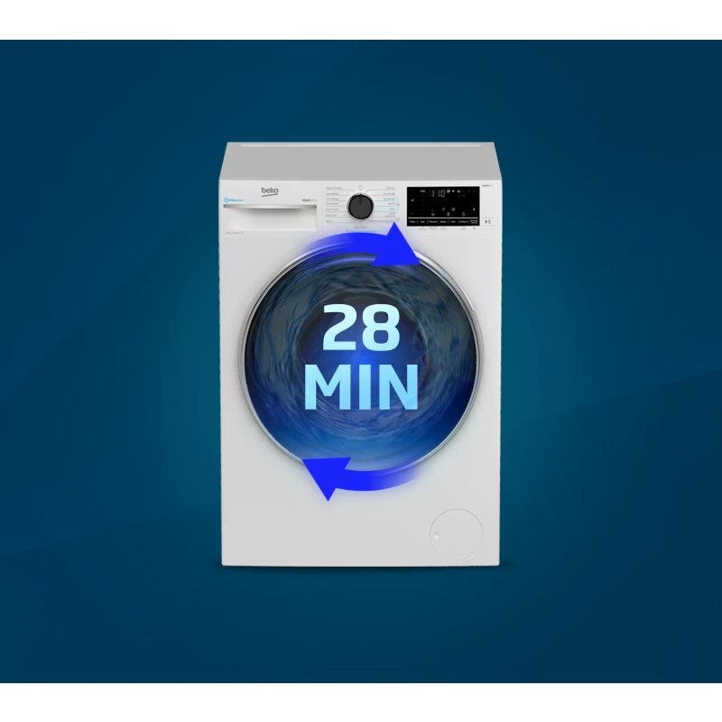 8KG 1200 Spin Washing Machine | Beko WTL82051W | 28-Min Quick Wash - Image 7