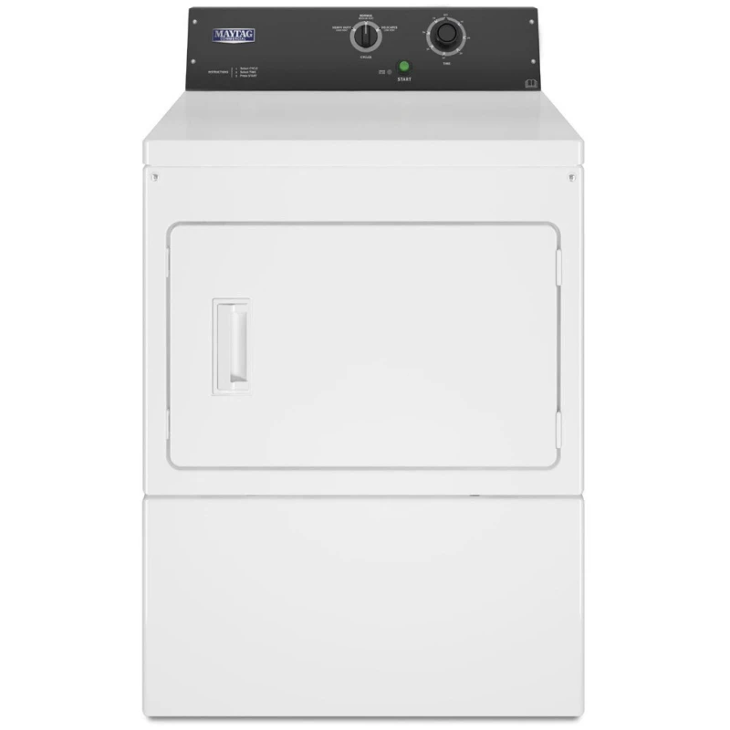 Maytag Commercial MDE20MNTGW 10.5 Kg Vented Dryer - Electric 30 Amp Supply